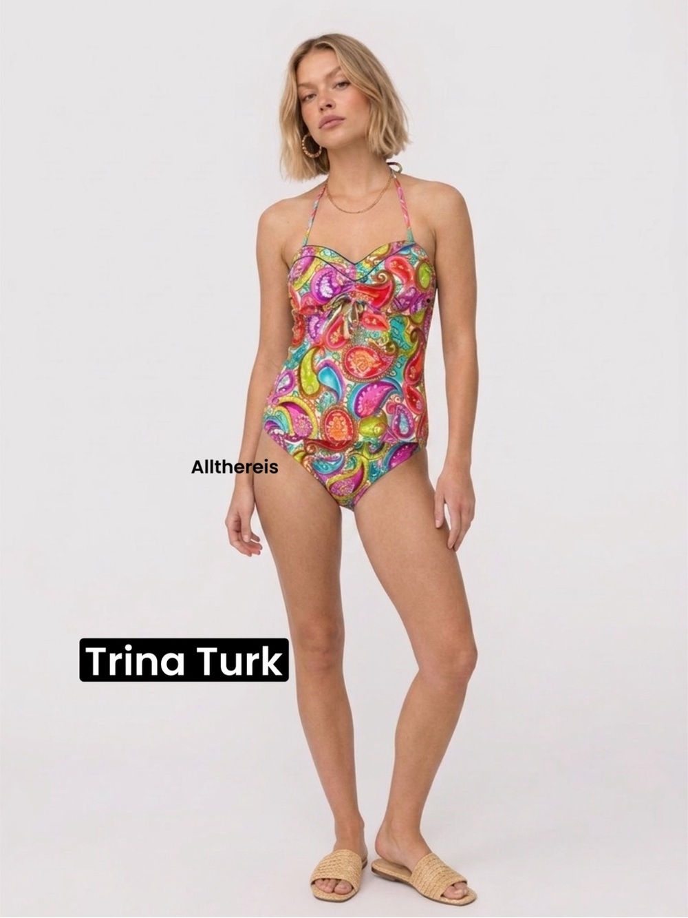 NWT Trina Turk 2 piece swimsuit 8 - Picture 2 of 16